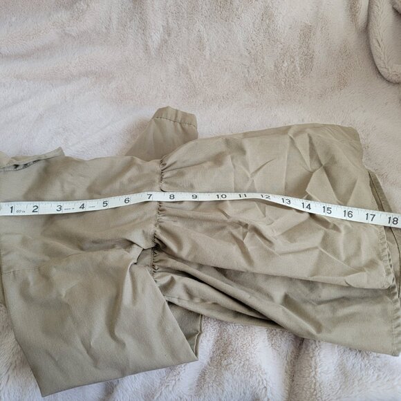 Buzz Aldrin NASA Peplum Blouse Space Top Button Front Tan Girls Size Small - Picture 9 of 9